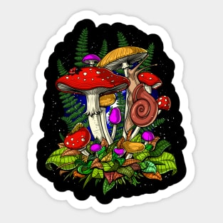 Magic mushrooms fungi Sticker